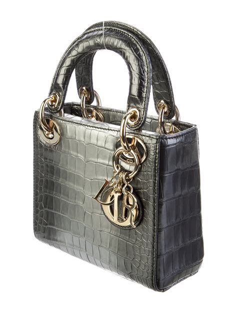 dior alligator handbag|dior alligator mini lady.